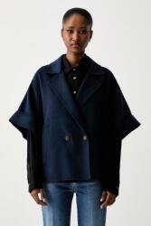 Max Mara rövid kabát női gyapjú WKDNEO - sötétkék 34