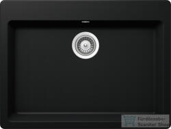 SCHOCK Galaxy N-100L konyhai mosogatótálca CRISTADUR® Puro 700 x 530 mm, gránit kompozit, intenzív fekete GAXN100LPURO (GAXN100LPURO)