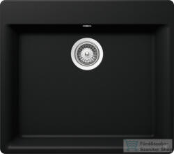 SCHOCK Galaxy N-100 konyhai mosogatótálca CRISTADUR® Puro 600 x 530 mm, gránit kompozit, intenzív fekete GAXN100PURO (GAXN100PURO)