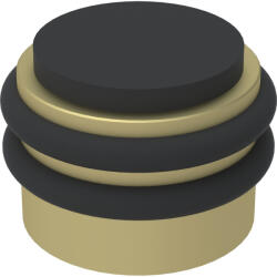 KWS padló- és fali ajtóütköző 2053 gumi fekete átmérő42mm alu sárgarézszínű eloxált (SCH-102283766)