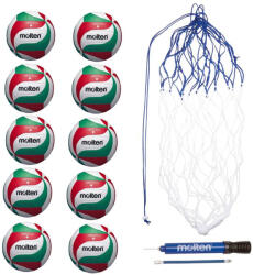 Molten Pachet 10 mingi volei Molten V5M1500 marimea 5 + sac 10 mingi + pompa DHP21 - Copie (10XV5M1500-DHP21-BN10)