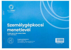 Bluering Személygépkocsi menetlevél A5, 100 lapos D. GEPJ. 36/5 Bluering® (RRNYOMTDGEPJ365X)