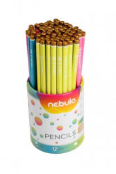Nebulo Grafitceruza HB, háromszögletű, 72 db/doboz, Nebulo, élénk színű test (RR53858)