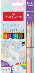 Faber-Castell Színes ceruza készlet háromszögletű GRIP UNIKORNIS + matrica Faber-Castell 10+3klf. szín (RR68115)