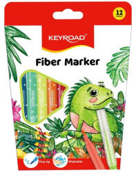 Keyroad Rostirón, filctoll készlet 2 mm 12 db/bliszter Keyroad vegyes színek (RR38482)