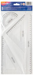 Nebulo Vonalzókészlet, 4 db-os, 30 cm-es vonalzóval, Nebulo (RRVK430)