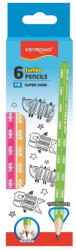 Keyroad Grafitceruza HB, háromszögletű 6 db/bliszter Keyroad Jumbo vegyes színek (RR38370)