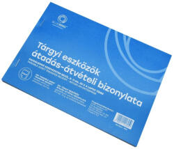 Bluering Tárgyi eszköz átadás átvétel bizonylat gazdálkodó szervezeten belül 25x4lapos A5, fekvő B. 11-66 Bluering® (RRB1166)