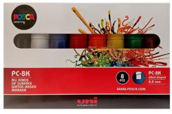 uni Dekormarker 8mm, Uni Posca PC-8K 8 db-os készlet (RR57514)