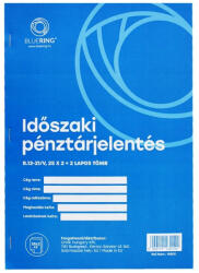Bluering Időszaki pénztárjelentés A/4 álló 25x2+2lapos b. 13-21/VX Bluering® (RRNYOMTB1321VX)