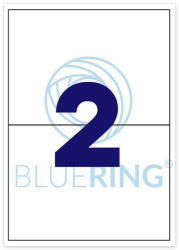 BLUERING Etikett címke, 210x148mm, 100 lap, 2 címke/lap Bluering® (RRBRET112)