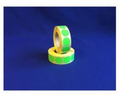  Etikett címke, 20mm, körcímke tekercses, 1000 címke/tekercs fluo zöld (RR67711)