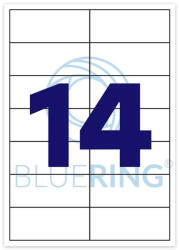 BLUERING Etikett címke, 105x42, 4mm, 100 lap, 14 címke/lap Bluering® (RRBRET119)
