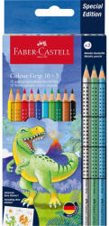 Faber-Castell Színes ceruza készlet háromszögletű GRIP DINOSZAURUSZ + matrica Faber-Castell 10+3klf. szín (RR68114)