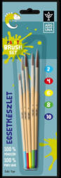 Ars Una Ecsetkészlet, 2, 4, 6, 8, 10, natúr fanyelű, kerek 5 darabos klt. Ars Una (RR58304)