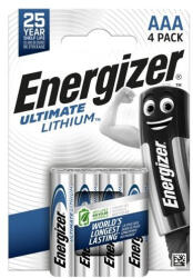 Energizer Elem AAA mikro LR03 Ultimate Lítium 4 db/csomag, Energizer (RR64399)
