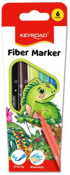 Keyroad Rostirón, filctoll készlet 2 mm 6 db/bliszter Keyroad vegyes színek (RR38483)