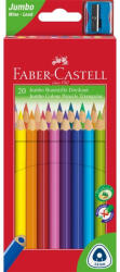 Faber-Castell Színes ceruza készlet háromszögletű + hegyező Jumbo Junior Faber-Castell 20klf. szín (RR68127)