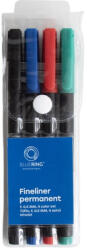 BLUERING Rostirón, tűfilc alkoholos készlet, 0, 5mm OHP Bluering® F, 4 klf. szín (RR61260)