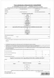  Tulajdonjog átruházási szerződés, személygépkocsi adásvételi 4lapos garnitúra A. REND. 3/2012 (RRNYOMTAREND32012)