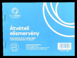 Bluering Átvételi elismervény A6, 50x3lapos B. 13-67/A/VX Bluering® (RRNYOMTB1367A)