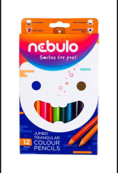 Nebulo Színes ceruza készlet, háromszög vastag, Nebulo 12 klf. szín (RRJSZCTR12)