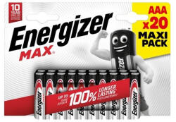 Energizer Elem AAA mikro LR03 Max 20 db/csomag, Energizer (RR64323)