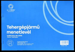 Bluering Tehergépjármű menetlevél A4, 100 lapos D. GEPJ. 21/UJ Bluering® (RRNYOMTDGEPJ21UJ)
