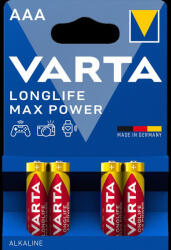 VARTA Elem AAA mikro LR03 Longlife Max Power 4 db/csomag, Varta (RR35028)