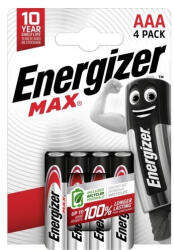 Energizer Elem AAA mikro LR03 Max 4 db/csomag, Energizer (RR64307)