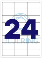 BLUERING Etikett címke, 64, 3x34mm, 100 lap, 24 címke/lap Bluering® (RRBRET126)