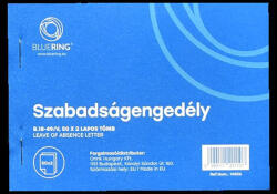 Bluering Szabadságengedély A6 50x2lapos B. 18-49/V Bluering® (RRNYOMTB1849VX)
