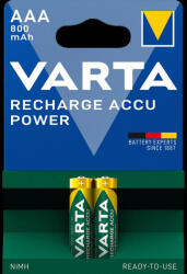 VARTA Elem tölthető akku AAA mikro 800 mAH Power 2 db/csomag, Varta (RR35038)