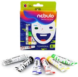Nebulo Tempera készlet, 12ml, Nebulo 6 klf. szín (RRNTF612)