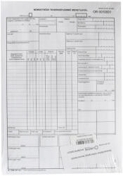 Nyomell Nemzetközi tehergépjármű menetlevél szabadlap A4, méret B. 7300-237 200 garnitúra/csomag (RRNYOMTB7300237)