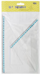 Educa Vonalzókészlet, háromszög 16 cm és 24cm, ( 45°/60° ) 2 db/bliszter Educa (RR3124)