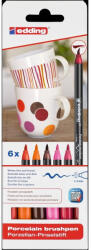 edding Ecsetirón porcelán marker 1-4mm, kerek Edding 4200/6, 6 warm klf. szín (RR67466)