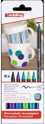 edding Ecsetirón porcelán marker 1-4mm, kerek Edding 4600/6, 6 cool klf. szín (RR67468)