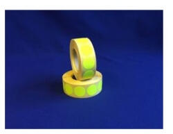  Etikett címke, 20mm, körcímke tekercses, 1000 címke/tekercs fluo sárga (RR67707)
