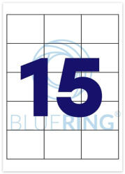 BLUERING Etikett címke, 70x50, 8mm, 100 lap, 15 címke/lap Bluering® (RRBRET121)