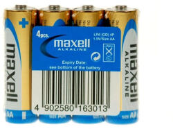 Maxell Elem AA ceruza LR6 zsugorfóliás alkaline 4 db/csomag, Maxell (RR79026104CN)