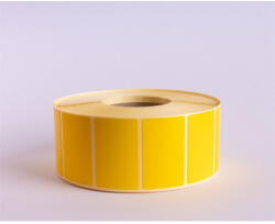  Etikett címke thermo, 25x40mm, tekercses, 2000 címke/tekercs citromsárga (RR67688)