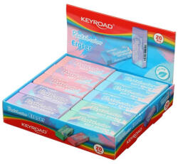 Keyroad Radír, PVC mentes 20 db/display Keyroad Pastel Color vegyes színek (RR38448)