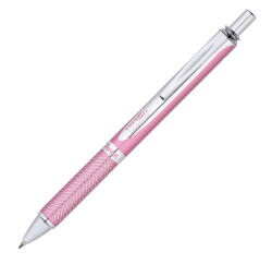 Pentel Rollertoll 0, 35mm, fém rózsaszín test, Pentel Energel BL407P-A, írásszín kék (RRBL407PA)