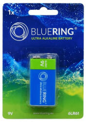 BLUERING Elem 9V-os 6LR61 tartós alkáli Bluering® (RRBR895813)
