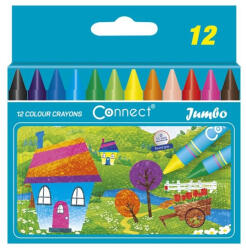 Connect Zsírkréta készlet, Connect Jumbo, 11mm, -es átmérő, 12klf. szín (RR105546)