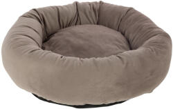 Kerbl Velvet macskaágy - szürkésbarna, ø 50 cm, magasság 15 cm