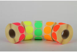  Etikett címke, 38mm, körcímke tekercses, 1000 címke/tekercs fluo pink (RR67717)