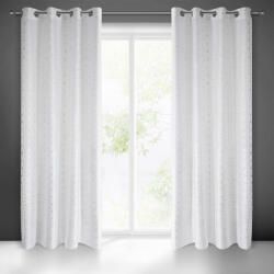 Seylan mintás dekor függöny Fehér/ezüst 140x250 cm (326708)