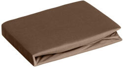  Jersey pamut gumis lepedő Barna 220x200 cm + 30 cm